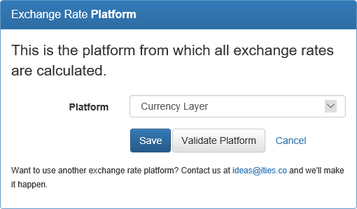 Exchange Rate Platform Selection