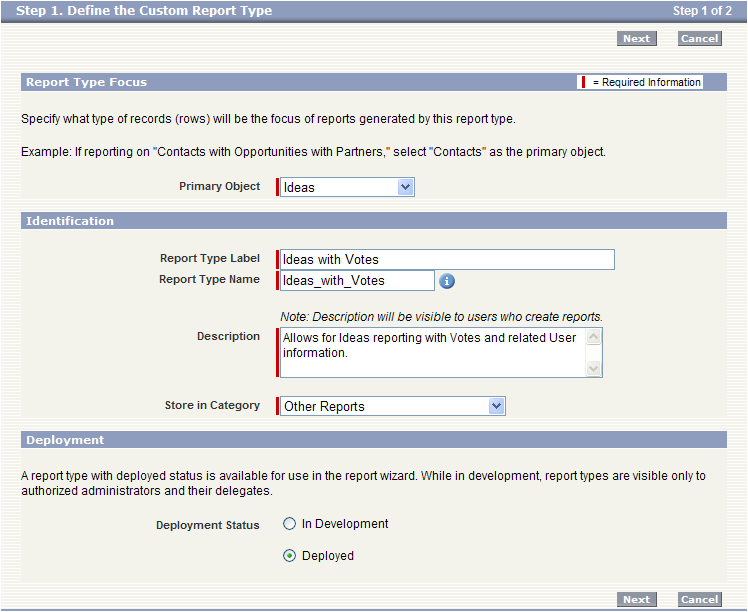 The second step in this process is where we will tell Salesforce what other data (or related data) we want to be able to use in the report.