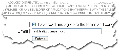 Agree to the Application Terms
