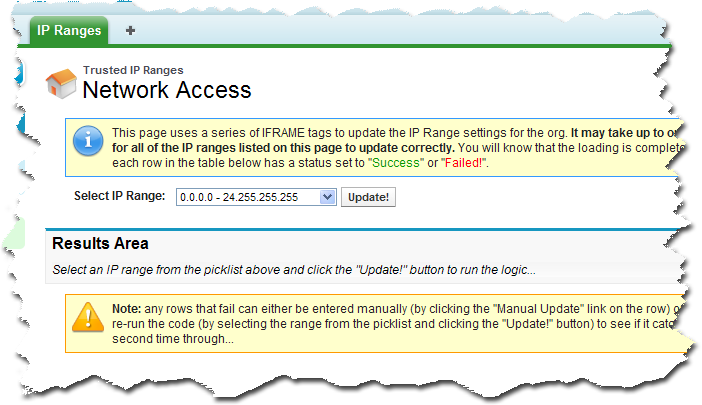 Click the IP Ranges Tab